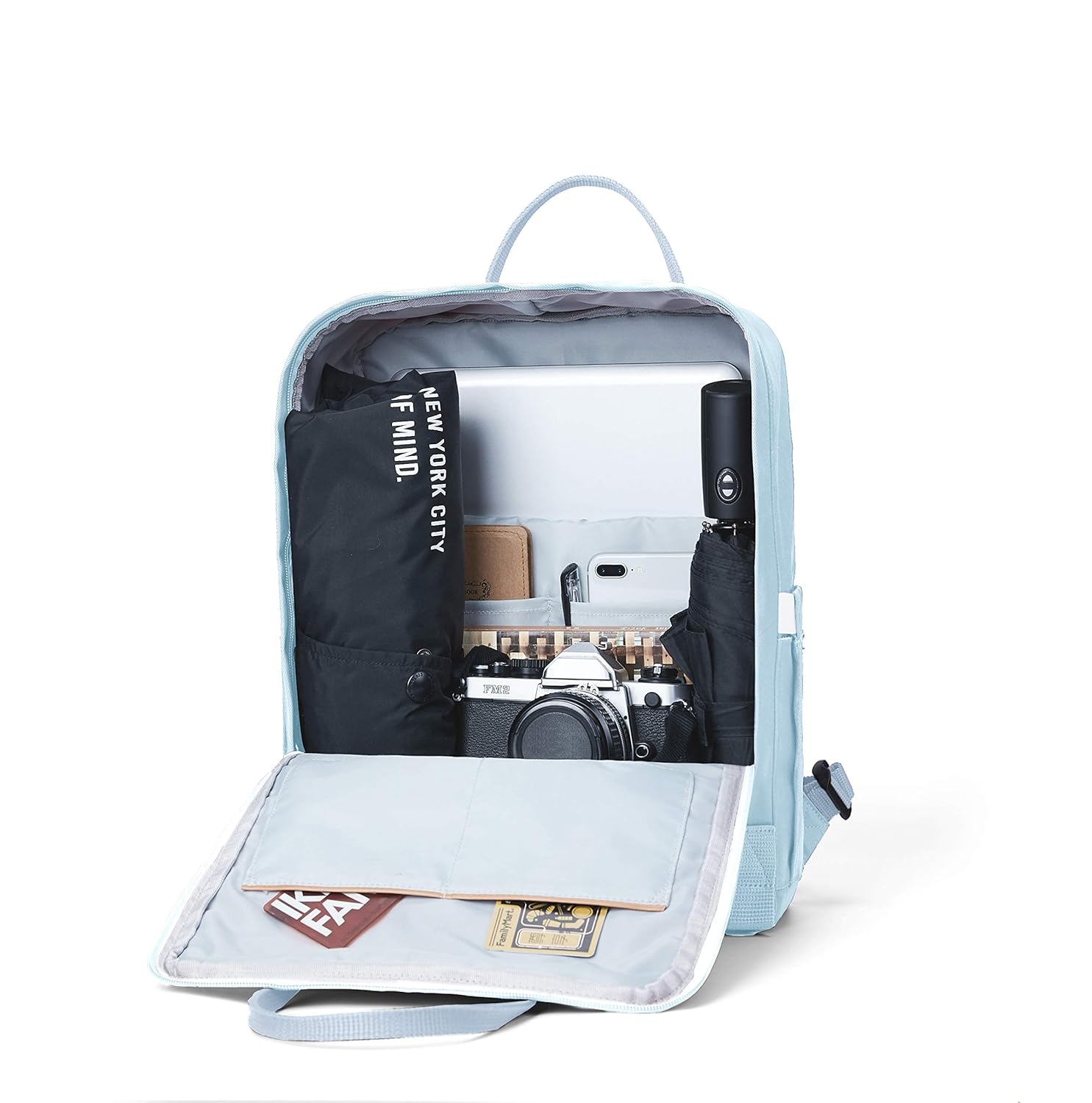 KALIDI KALIDI Sky Blue Casual Laptop Backpack 15 Inches Classic Rucksack for Travel College Hiking Gym Outdoor Daypack - View 5 of 9