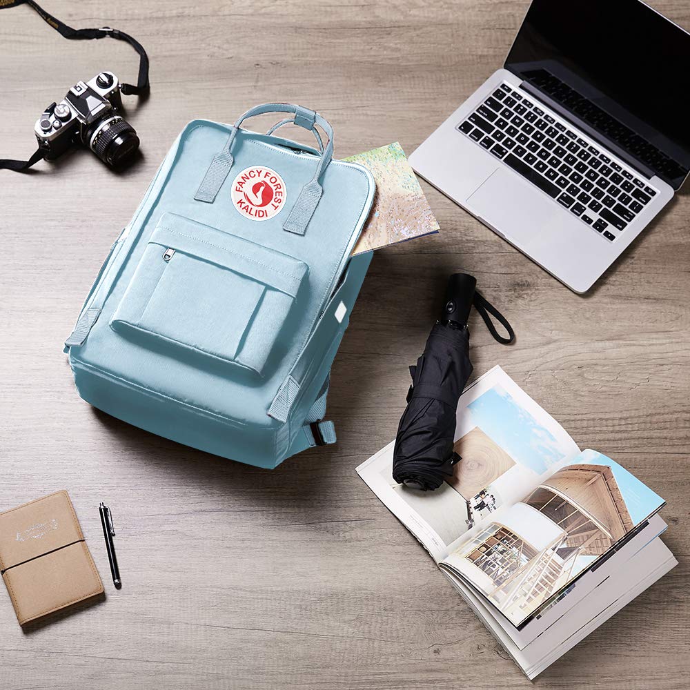 KALIDI KALIDI Sky Blue Casual Laptop Backpack 15 Inches Classic Rucksack for Travel College Hiking Gym Outdoor Daypack - View 7 of 9