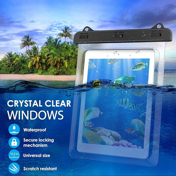 MoKo MoKo Waterproof Tablet Case Dry Bag for iPad Pro Air Samsung Tab Up to 12 Inches Compatible with Multiple Models - View 3 of 6