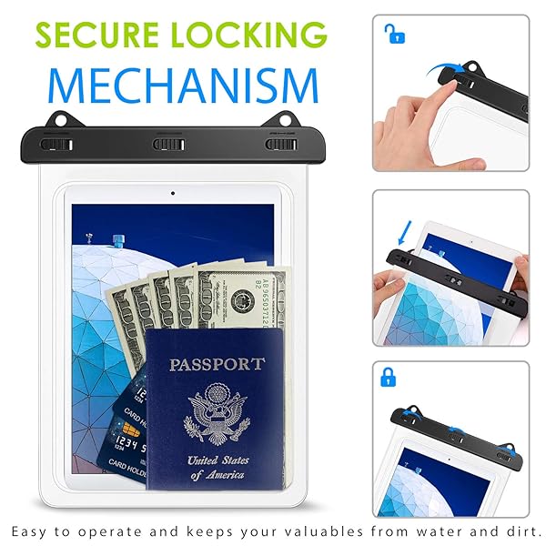 MoKo MoKo Waterproof Tablet Case Dry Bag for iPad Pro Air Samsung Tab Up to 12 Inches Compatible with Multiple Models - View 6 of 6