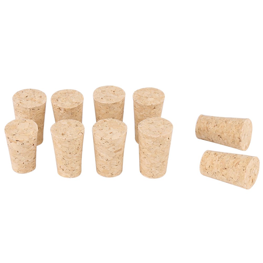 Hztyyier 10 Premium Tapered Cork Wine & Beer Bottle Stoppers - Perfect for Wine Making & Crafts