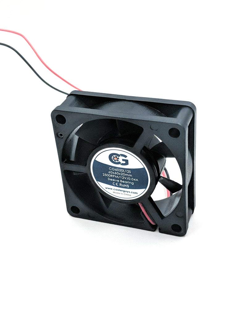 coolerguys Coolerguys 12v Ultra Quiet Fan for Raspberry Pi 3D Printers and Microelectronics 60x20mm High Performance Cooling Solution