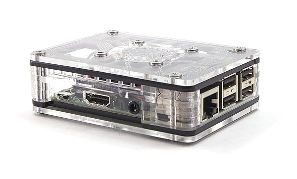 C4Labs C4Labs Zebra Virtue Fan Case for Raspberry Pi 4B 3 2 and B Black Ice High Performance Cooling Solution - View 3 of 5