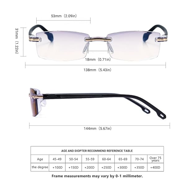 TERAISE TERAISE 2 PCS Anti Blue Light Computer Glasses for Men Stylish Quality Reading Glasses - View 4 of 6