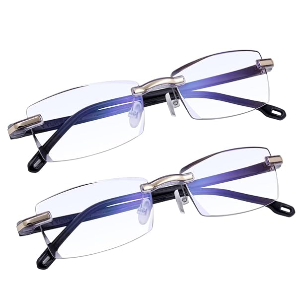 TERAISE 2 PCS Anti Blue Light Computer Glasses for Men Stylish Quality Reading Glasses
