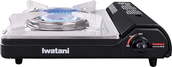 Iwatani Iwatani Cassette Feu Butane VA-30 Camp Stove - Compact Black Portable Cooking Solution