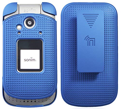 Sonim XP3 Case with Clip & Holster - Cobalt Blue Protective Snap-On Cover for XP3800 Flip Phone