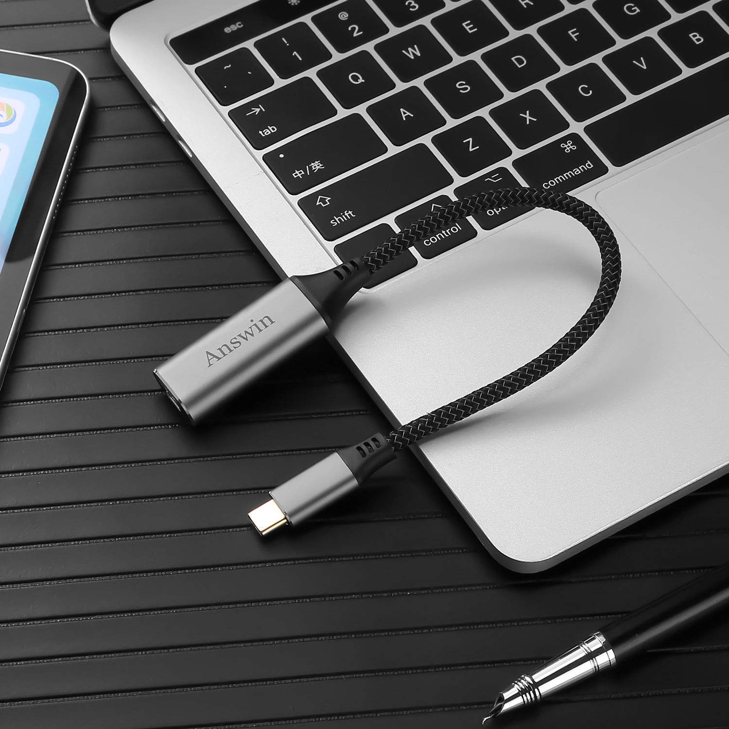 USB C to Mini DisplayPort Adapter 4K 60Hz for MacBook Air Pro Galaxy S8 S21 and More USB Type C Devices Grey - View 7 of 7