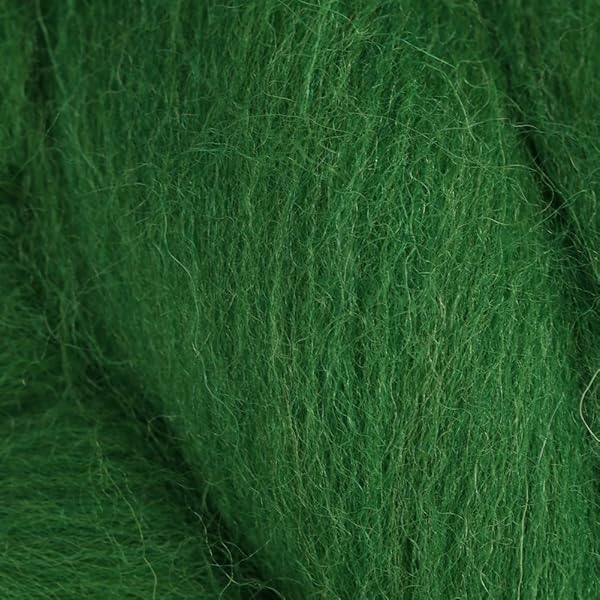 Hztyyier Soft Green Wool Roving Yarn for DIY Crafts - 55g Felting Wool Fiber for Handcraft Projects - View 8 of 8