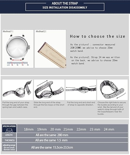 BINLUN BINLUN Thick Nylon Watch Strap Premium Multicolor Bands for Men Women 18mm to 24mm with Heavy Duty Stainless Steel Buckle Khaki Black 20mm - View 7 of 7