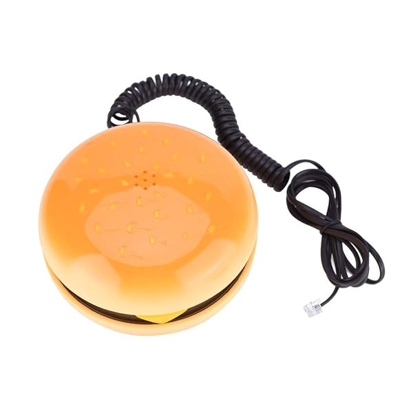 Sanpyl Emulational Hamburger Telephone Wired Landline Novel Phone with Voice Frequency Dialing and Last Number Redial Feature - View 9 of 9