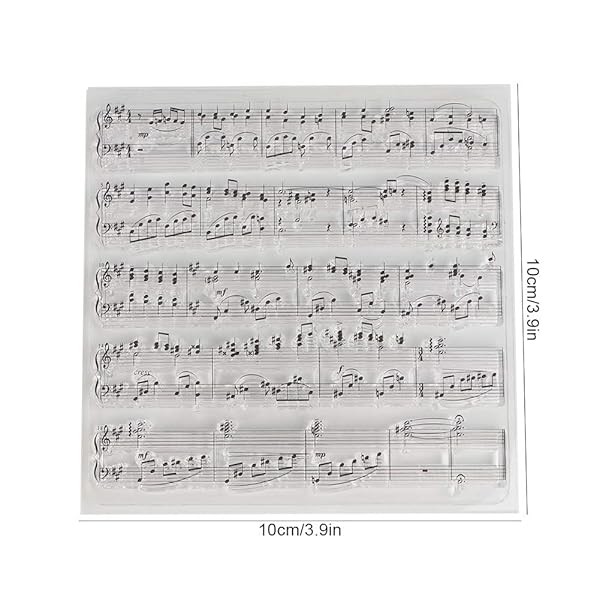 Hztyyier Versatile Clear Stamps for DIY Scrapbooking: Music Note Theme for Card Making & Art Decoration - View 3 of 8