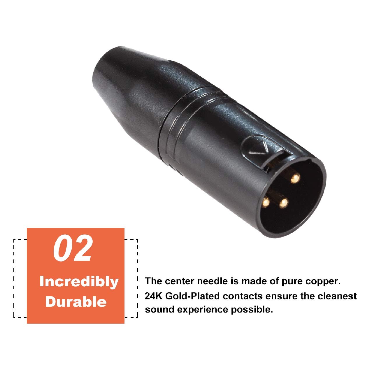 Ancable Ancable 3.5mm to XLR Adapter 2-Pack: Mini-Jack Female to 3-Pin Male for Camcorders & Mixers - View 4 of 7