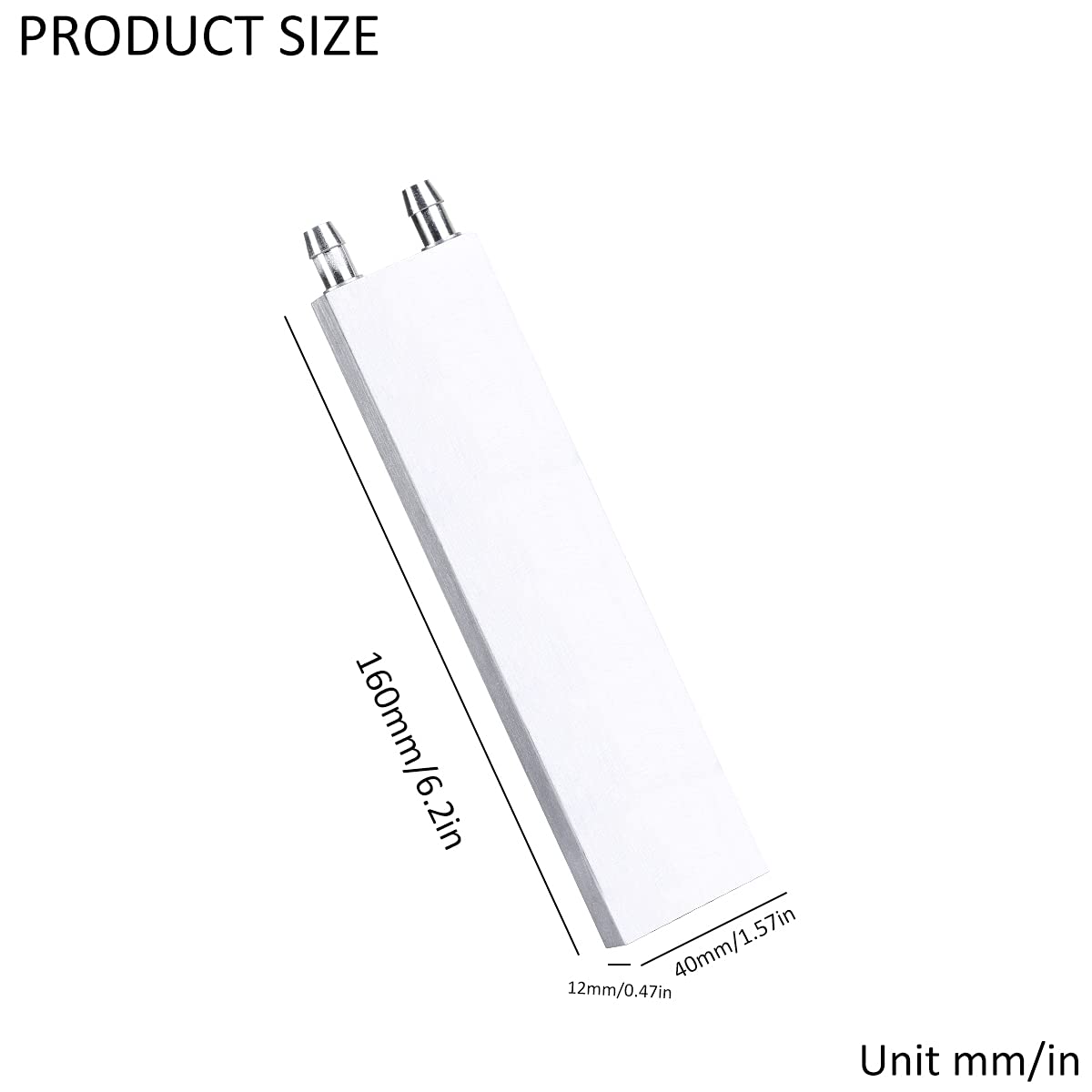 Clyxgs Clyxgs Aluminum Water Cooling Block Liquid Cold Plate Heat Sink for CPU and Graphics Radiator 40x160x12mm 2pcs - View 3 of 5