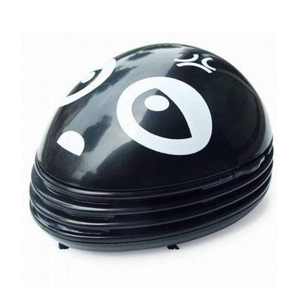 Cute Portable Cartoon Mini Desktop Vacuum Cleaner for Easy Dust Removal Black