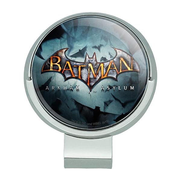 GRAPHICS & MORE Batman Arkham Asylum Video Game Logo Golf Hat Clip with Magnetic Ball Marker for Golf Enthusiasts