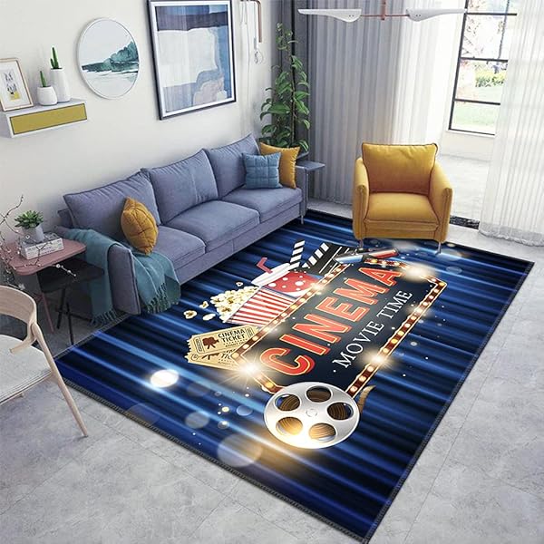ZALAHM Thickened Non Slip Home Area Runner Rug Pad for Living Room Indoor Outdoor Cinema Movie Theater Doormat Floor Carpet