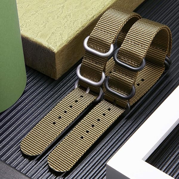 BINLUN BINLUN Nylon Watch Strap Thick Premium Ballistic Multicolor Bands for Men Women 19mm with Military Heavy Duty Stainless Steel Buckle - View 3 of 7