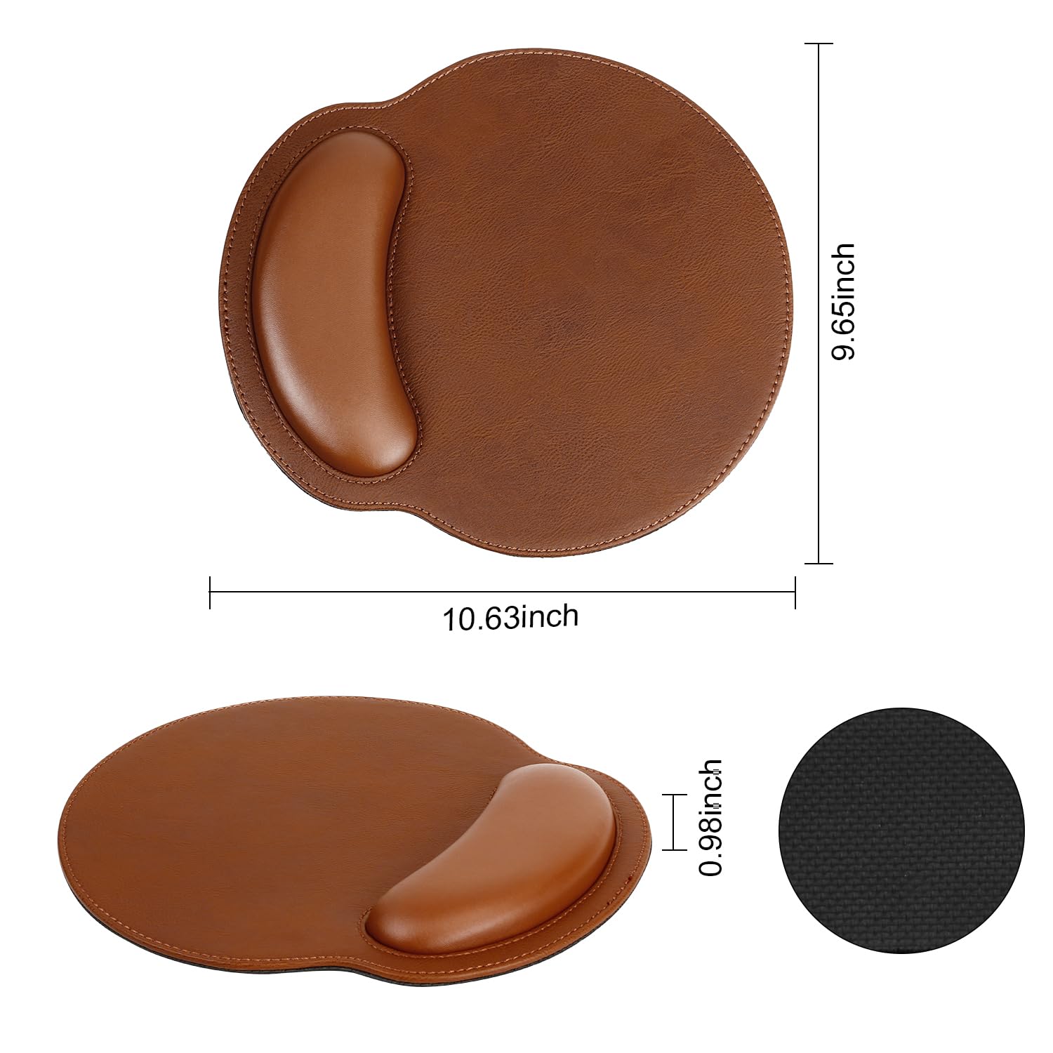 RICHEN Ergonomic PU Leather Keyboard Wrist Rest and Mouse Pad Set for Comfortable Typing and Pain Relief at Home or Office - View 2 of 6