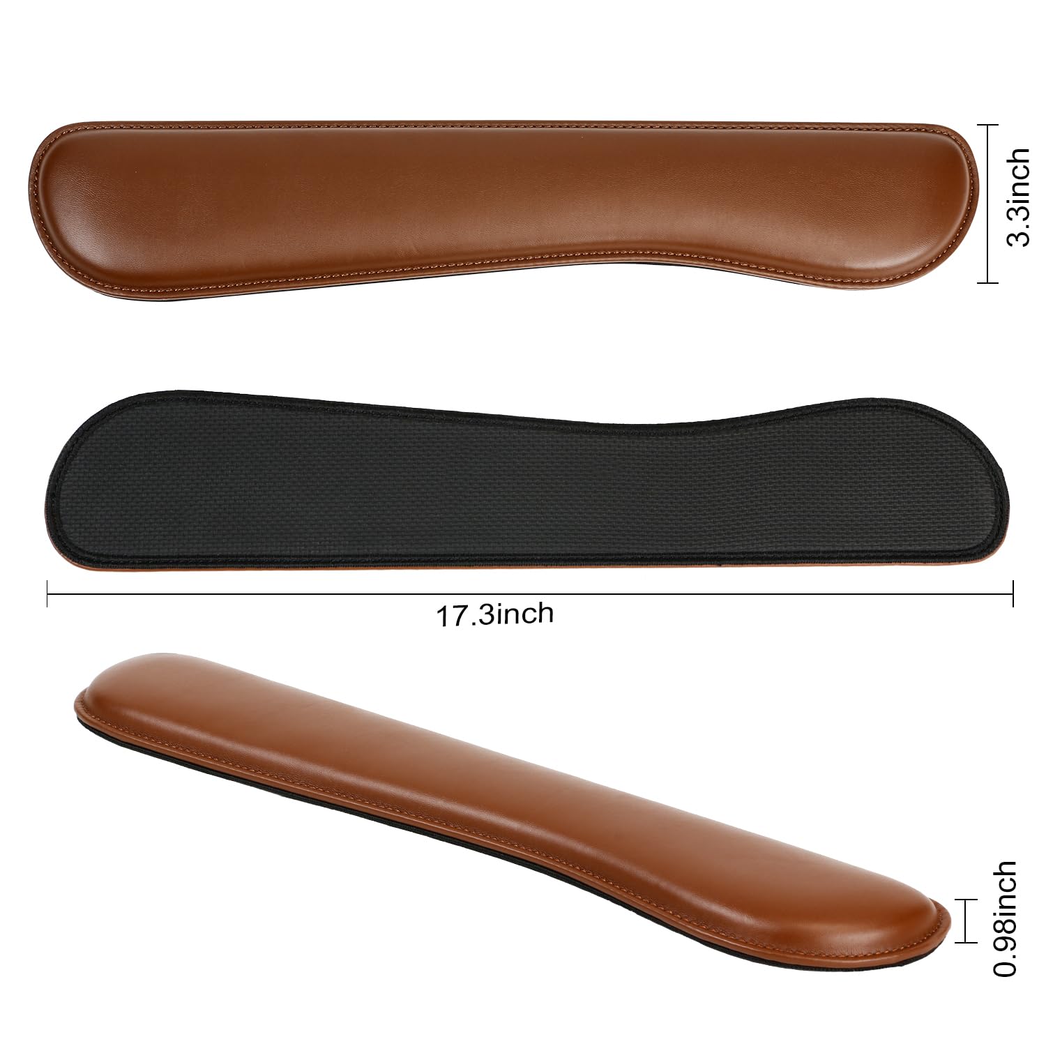 RICHEN Ergonomic PU Leather Keyboard Wrist Rest and Mouse Pad Set for Comfortable Typing and Pain Relief at Home or Office - View 3 of 6