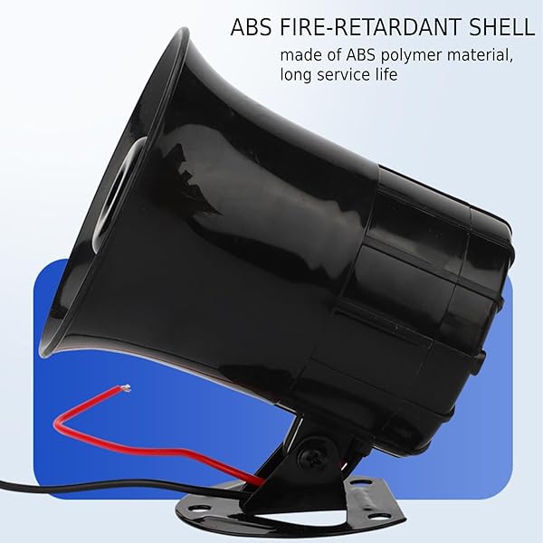 Dioche Wired Electric Siren Horn 110dB for Indoor Outdoor Security Protection System with Bracket DC 12V Loud Alarm - View 4 of 10