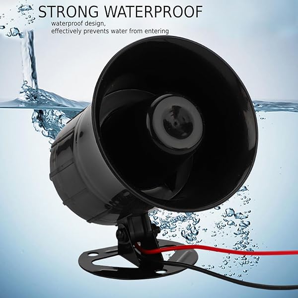 Dioche Wired Electric Siren Horn 110dB for Indoor Outdoor Security Protection System with Bracket DC 12V Loud Alarm - View 5 of 10