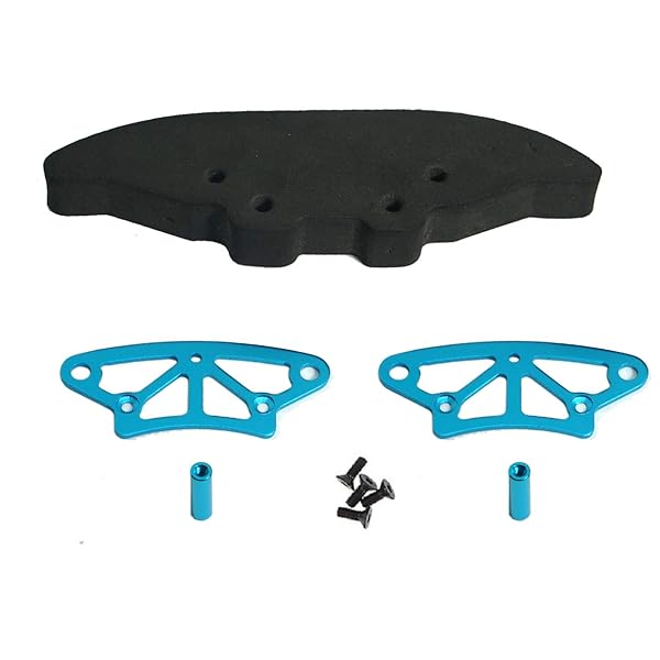 BONRI ShareGoo Front Foam Bumper Aluminum Bumper Rail Upper Plate for HSP Redcat Racing 1/10 RC Drift Car Lightning EP Drift EPX Pro STK Lightning STR