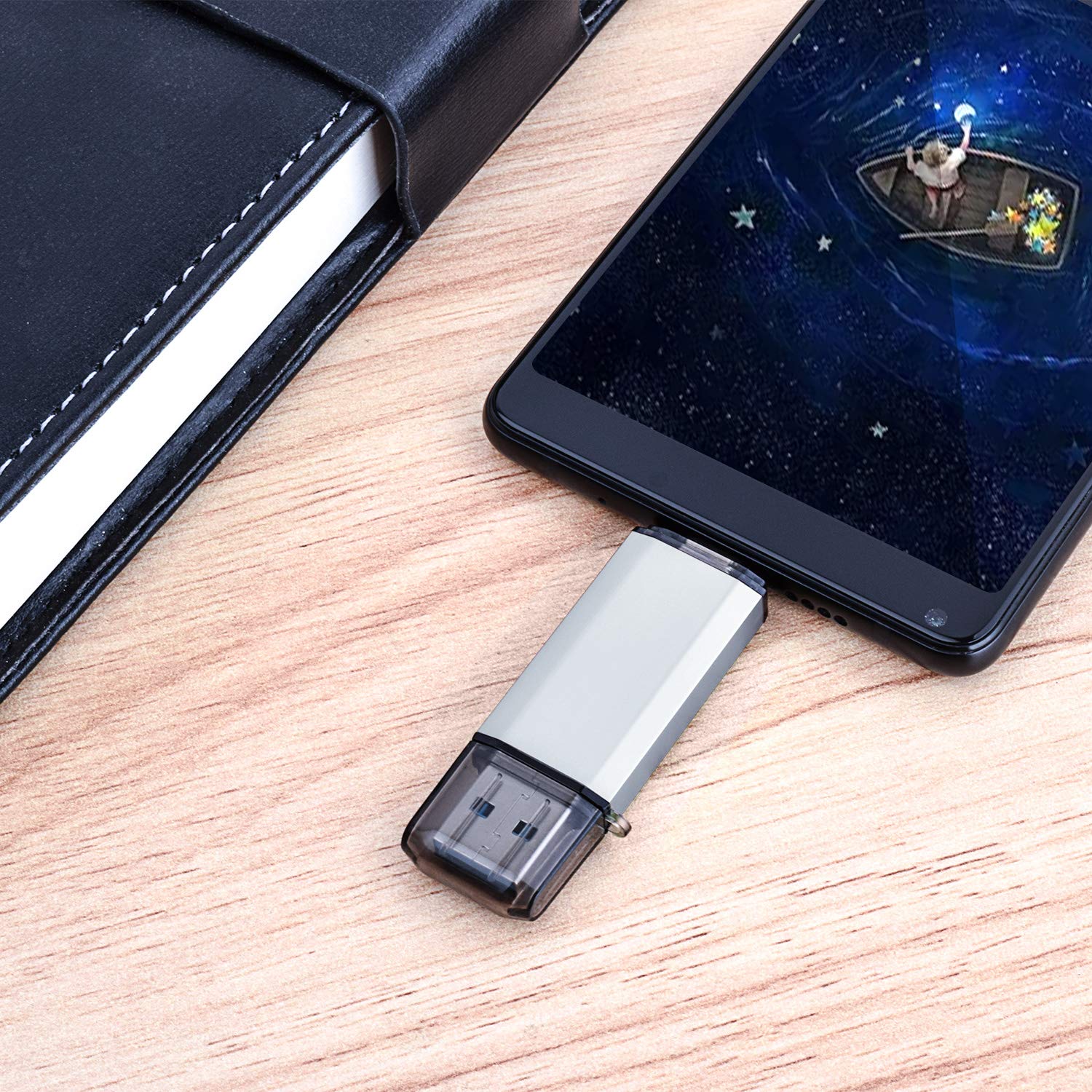 VICFUN VICFUN 128GB USB C Flash Drive Type C USB 3.0 OTG 2 in 1 Memory Stick for USB-C Devices Smartphones and Computers - View 4 of 9