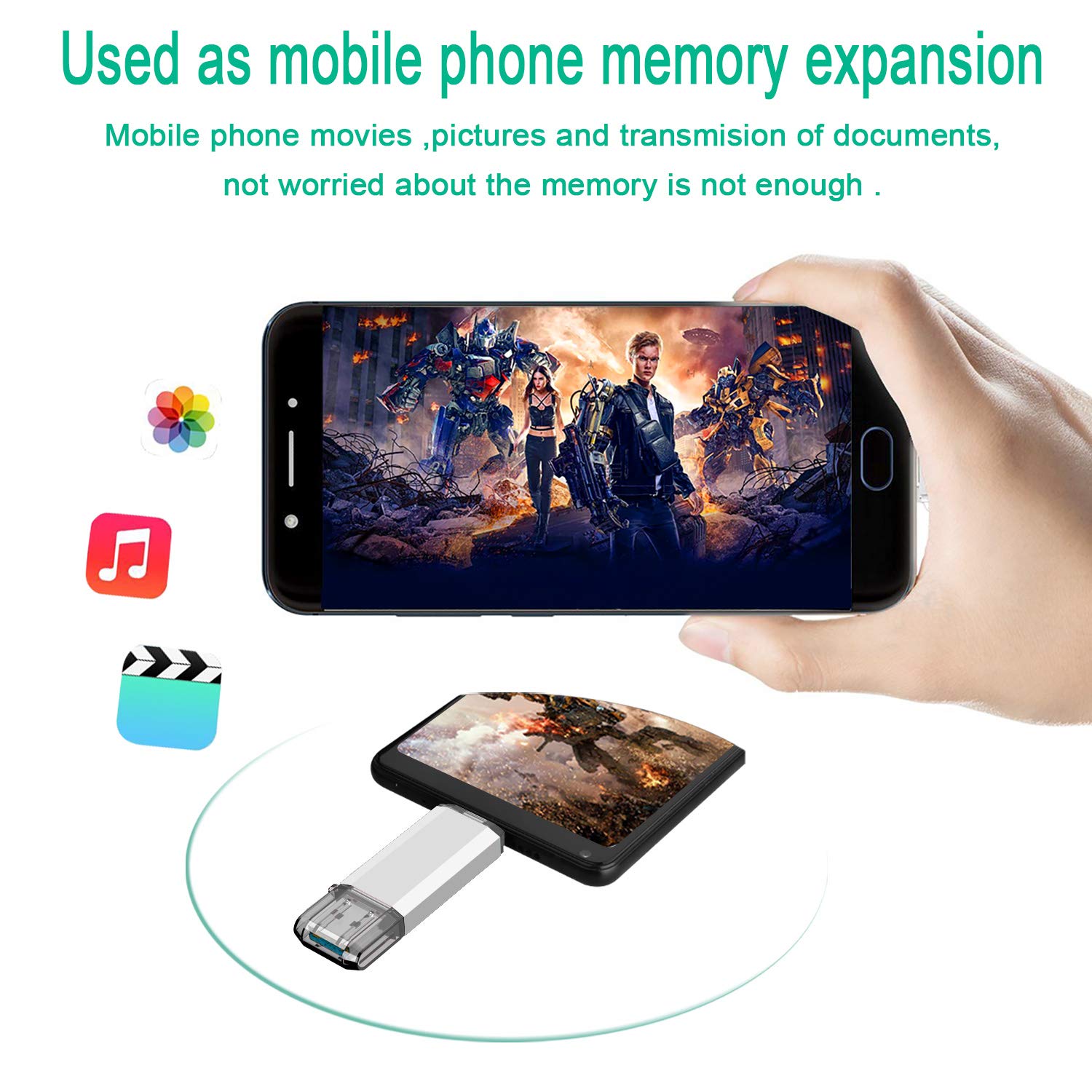 VICFUN VICFUN 128GB USB C Flash Drive Type C USB 3.0 OTG 2 in 1 Memory Stick for USB-C Devices Smartphones and Computers - View 5 of 9