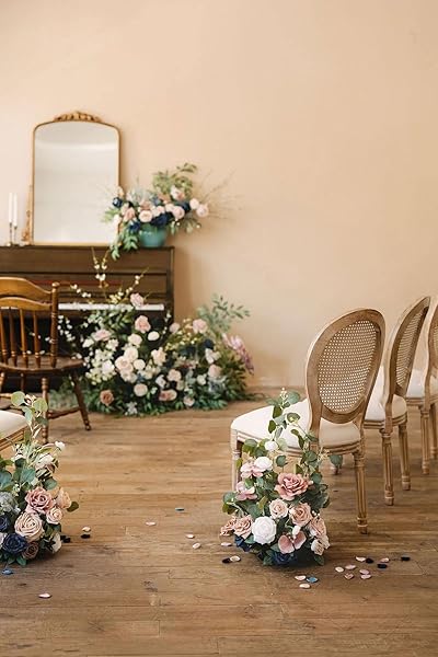 Ling's moment Ling's Moment 25Pcs Deep Navy Blue Roses Artificial Flowers Real Touch Foam for Wedding Bouquets Centerpieces and Home Decor - View 8 of 9