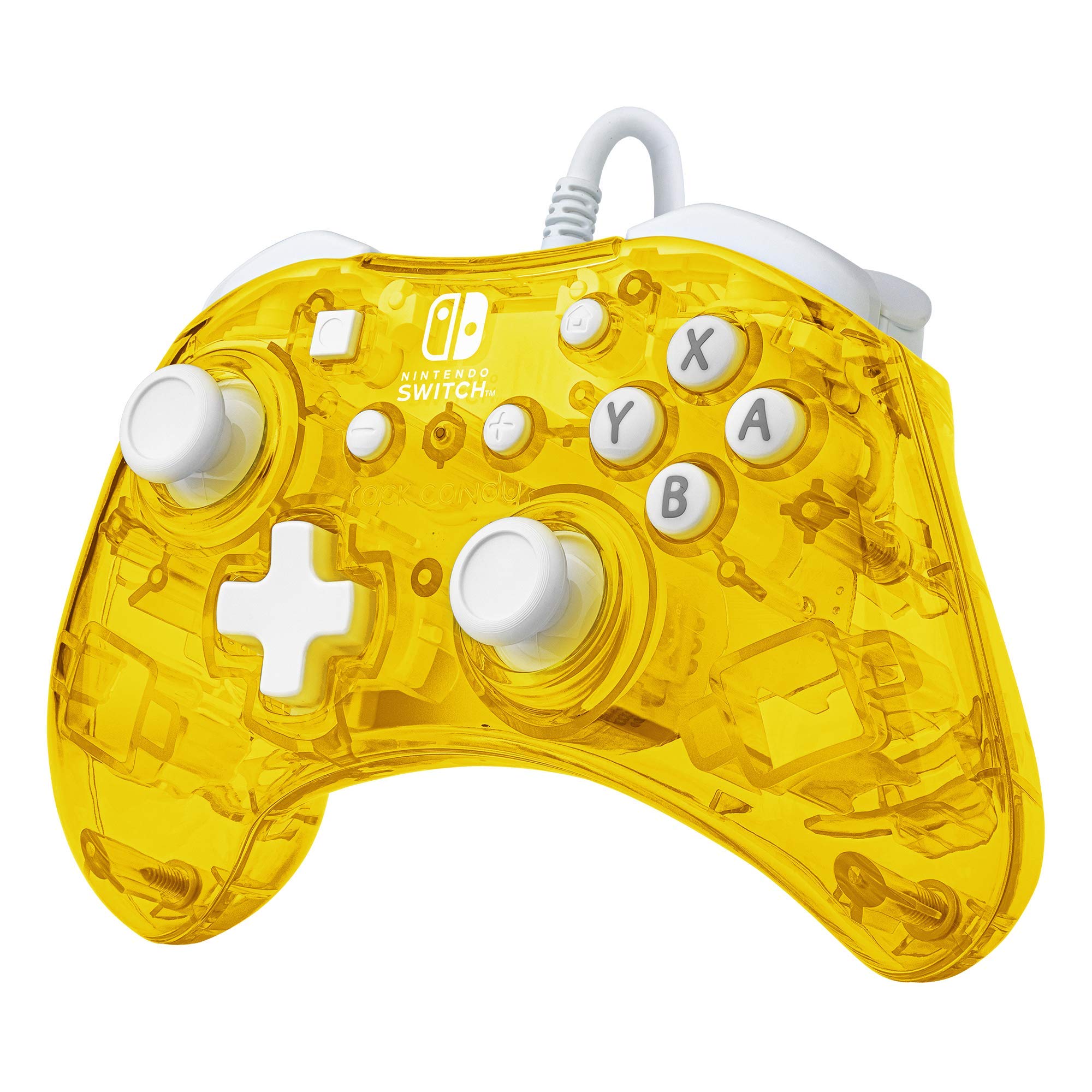 PDP Buy PDP Rock Candy Wired Gaming Switch Pro Controller - Pineapple Pop Yellow - OLED Compatible & Durable Travel Gift - View 3 of 9