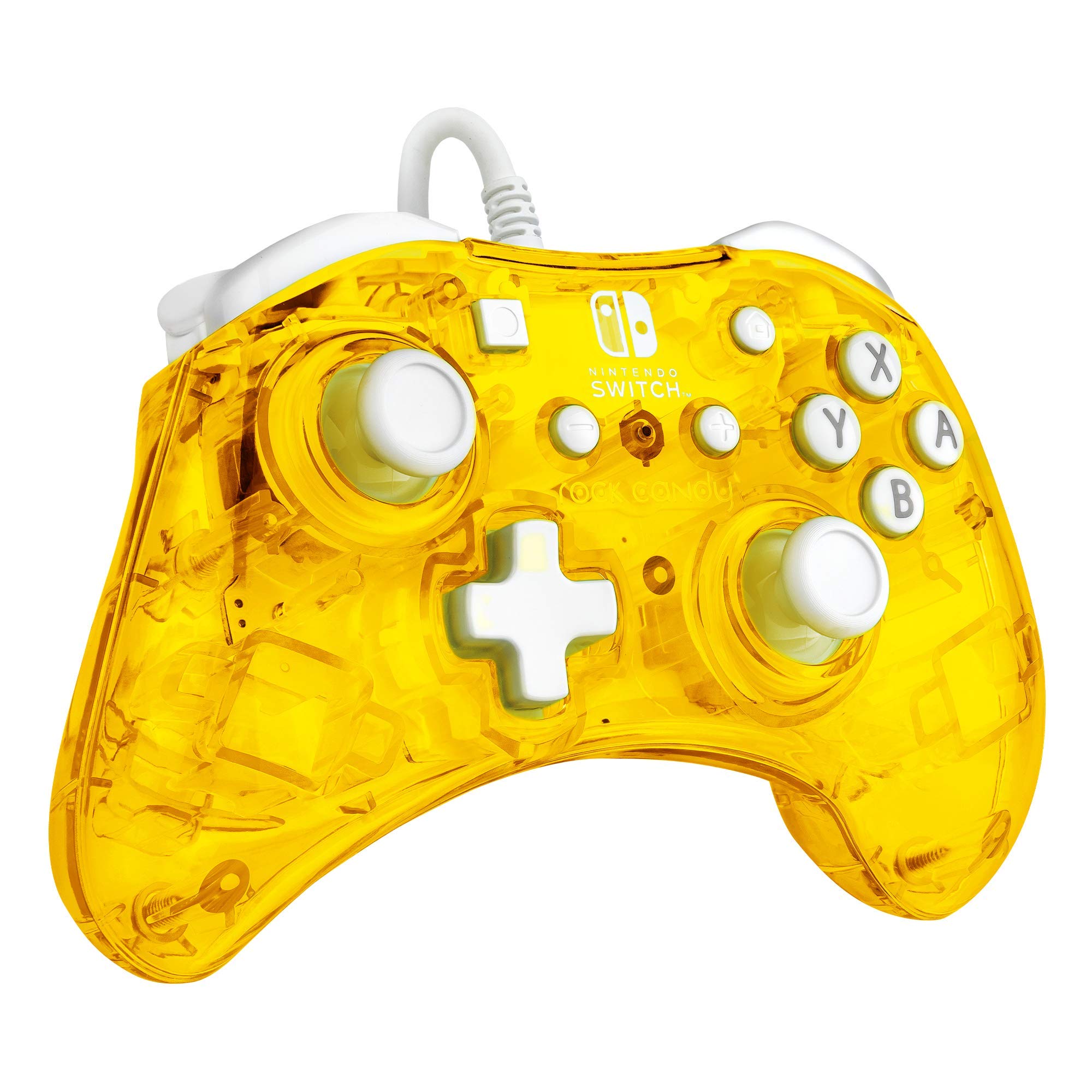 PDP Buy PDP Rock Candy Wired Gaming Switch Pro Controller - Pineapple Pop Yellow - OLED Compatible & Durable Travel Gift - View 4 of 9