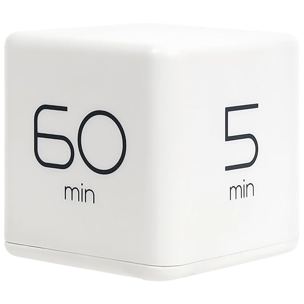 mooas Boost Productivity with Mooas Cube Timer: Versatile Flip Timer for Kids, ADHD, Workouts & Classroom - 5 to 60 Min Settings