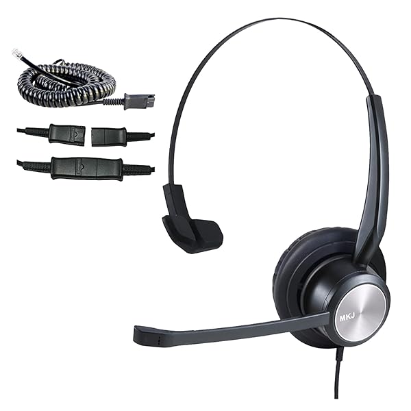 MKJ MKJ Cisco Corded Headset RJ9 with Noise Cancelling Mic for CP-7821, 7945G, 8861 & More - Perfect for Clear Calls!