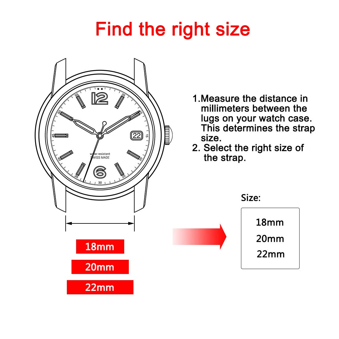 Wellfit 22mm Silicone Watch Strap Quick Release Rubber Band in Black for Comfortable and Stylish Wear - View 2 of 7