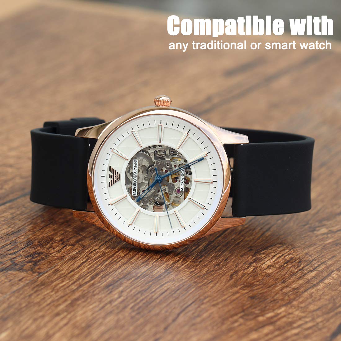 Wellfit 22mm Silicone Watch Strap Quick Release Rubber Band in Black for Comfortable and Stylish Wear - View 3 of 7