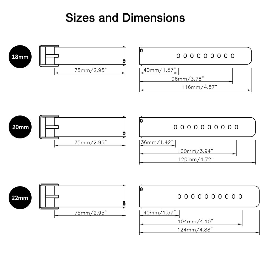 Wellfit 22mm Silicone Watch Strap Quick Release Rubber Band in Black for Comfortable and Stylish Wear - View 7 of 7