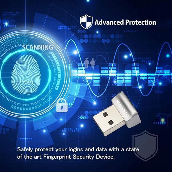 ARCANITE ARCANITE USB Fingerprint Reader for Windows 11/10 - 0.05s 360-Degree Sensor for Secure Login & Desktop Security - View 3 of 8