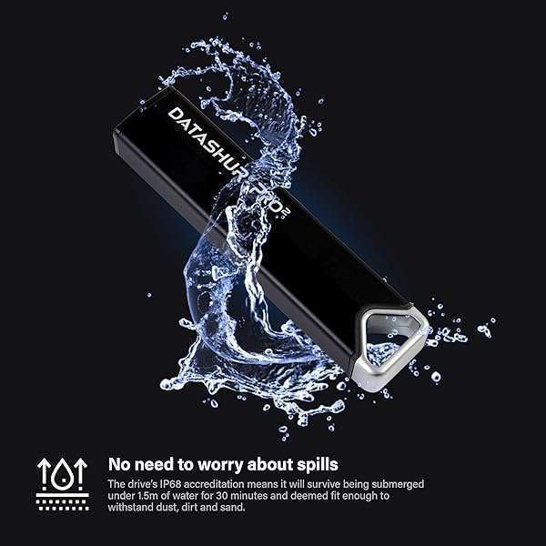 iStorage iStorage datAshur PRO2 32GB: Secure FIPS 140-2 Flash Drive | Password Protected & Water/Dust Resistant - View 4 of 9