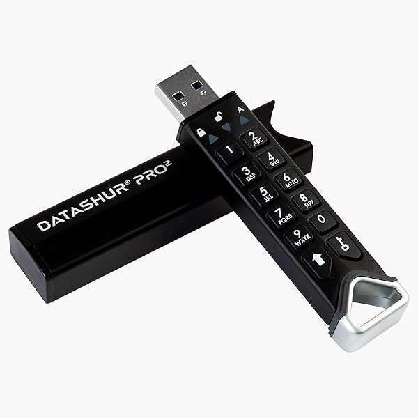 iStorage iStorage datAshur PRO2 32GB: Secure FIPS 140-2 Flash Drive | Password Protected & Water/Dust Resistant - View 8 of 9