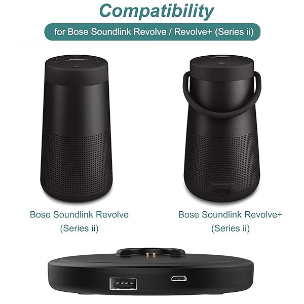 Kissmart Charger for Bose Soundlink Revolve and Revolve Plus Series II with USB Cable Charging Cradle Dock for Portable Speaker - View 2 of 7