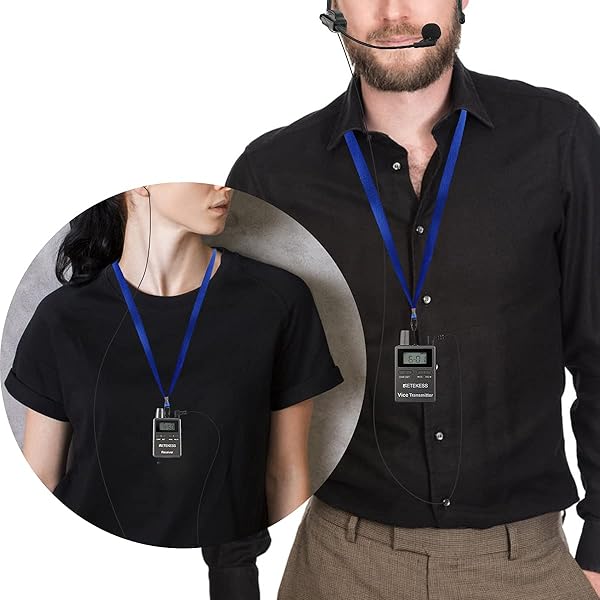 Retekess Retekess TT105 Two Way Tour Guide Headsets for Church Translation and Training with 2 Transmitters and 10 Receivers - View 8 of 11