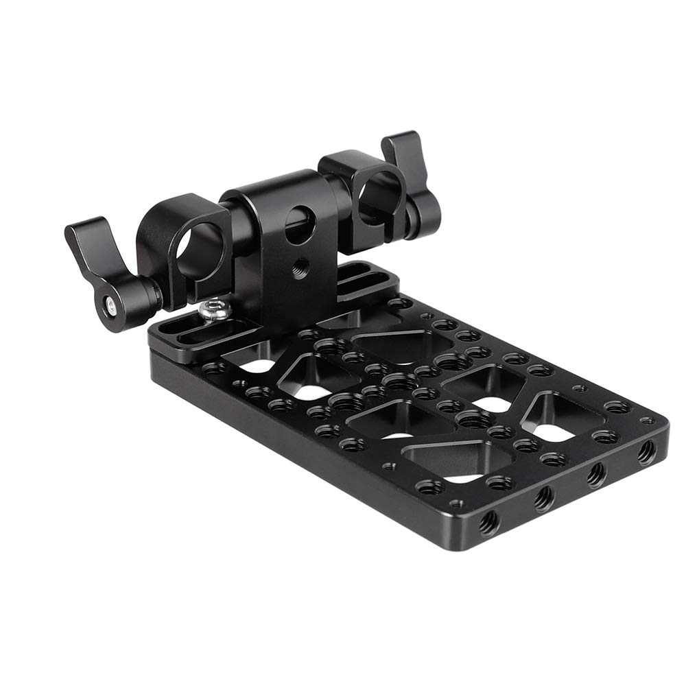 CAMVATE Battery Cheese Plate 360 Swivel 15mm Rod Clamp for Anton Bauer Gold Mount Power Adapter Not Compatible V-Lock 2194 - View 5 of 6