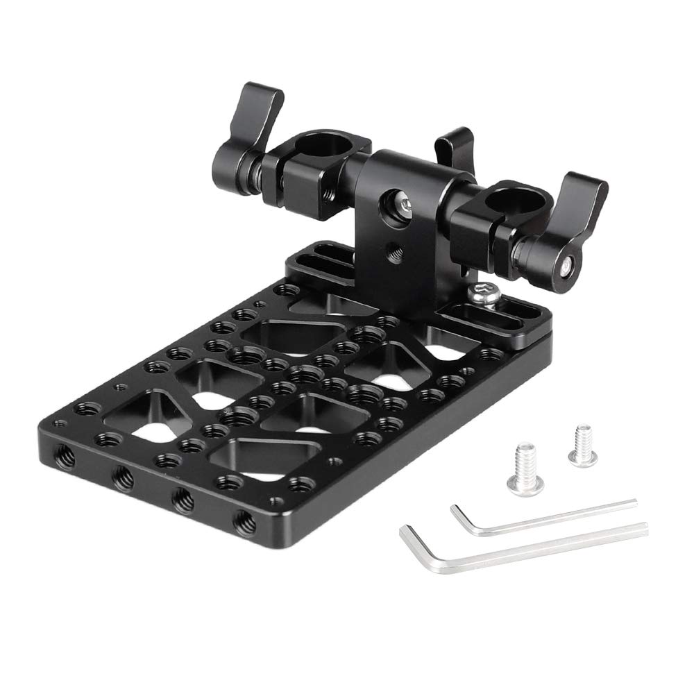 CAMVATE Battery Cheese Plate 360 Swivel 15mm Rod Clamp for Anton Bauer Gold Mount Power Adapter Not Compatible V-Lock 2194 - View 6 of 6