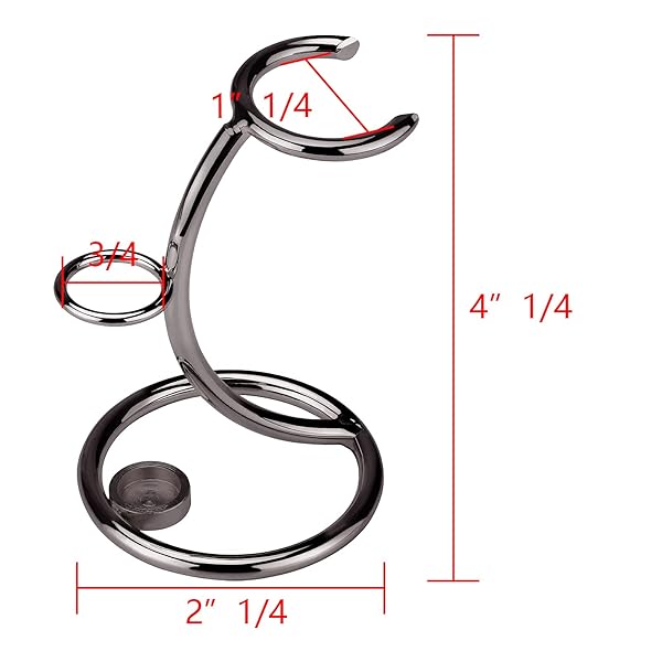 Linkidea Linkidea Stainless Steel Shower Shaving Brush Stand for Vikings Blade Razors - Brushed Nickel Holder - View 3 of 6