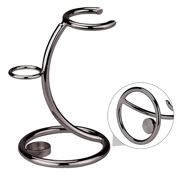 Linkidea Linkidea Stainless Steel Shower Shaving Brush Stand for Vikings Blade Razors - Brushed Nickel Holder - View 4 of 6