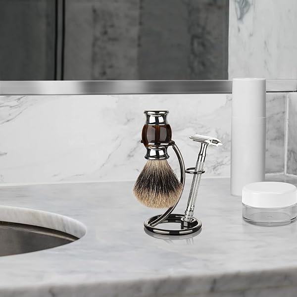 Linkidea Linkidea Stainless Steel Shower Shaving Brush Stand for Vikings Blade Razors - Brushed Nickel Holder - View 6 of 6
