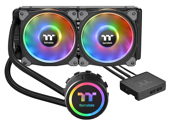 Thermaltake Floe DX 240mm AIO Liquid Cooler: RGB, Dual Ring LED, AMD/Intel Compatible