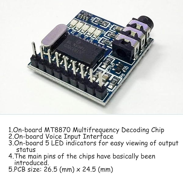 KOOBOOK KOOBOOK 5Pcs MT8870 DTMF Voice Decoder Module for Arduino Telephone Audio Speech Decoding - View 4 of 5