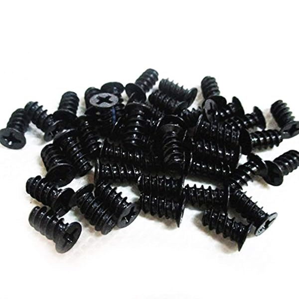 Easycargo Black Fan Screws for 60mm to 140mm PC Cooling Fans - 50 Pack for Easy Installation